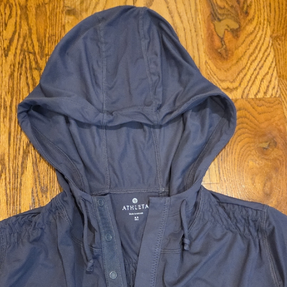 Women's Deep Blue Hooded Jacket - Picture 2 of 6